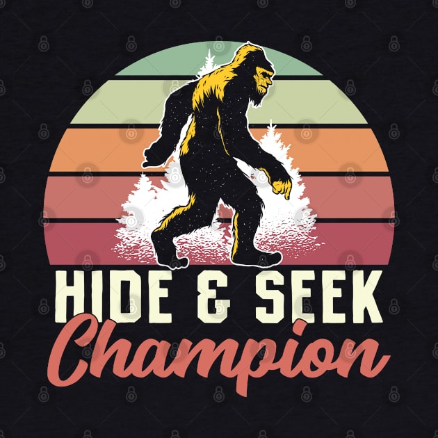 Hide and Seek Champion  Big Foot retro by Caskara